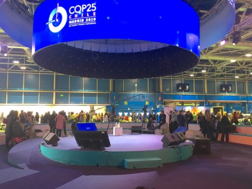 The conference floor at COP25 in Madrid.